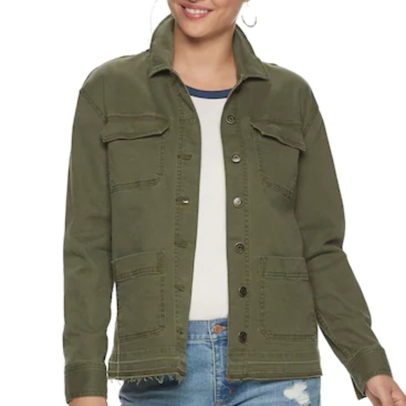 SONOMA Distressed/Deconst Twill Utility Jacket - Picture 2 of 6